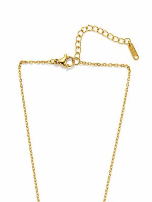 18k gold plated mop triangle pendant necklace 5