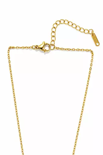 18k gold plated mop triangle pendant necklace