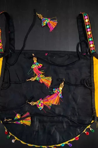 Multicolor rayon square neck embroidered blouse | navratri garba & dandiya outfit