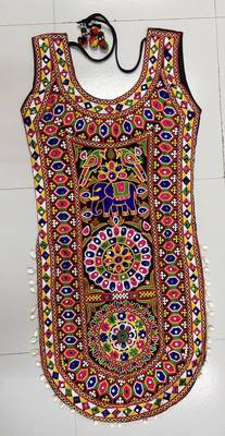 Multicolor rayon u neck embroidered blouse | navratri garba & dandiya outfit 2