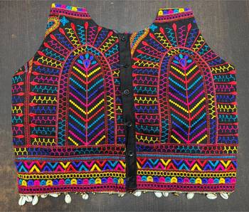 Multicolor rayon round neck embroidered blouse | navratri garba & dandiya outfit 3