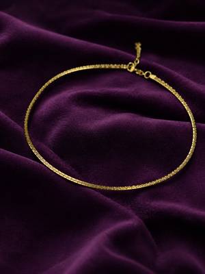 18k gold plated snake chain hasli necklace 1