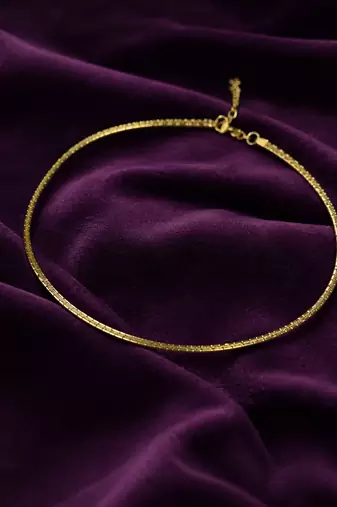 18k gold plated snake chain hasli necklace