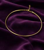 18k gold plated snake chain hasli necklace