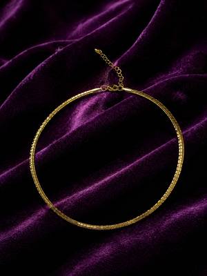 18k gold plated snake chain hasli necklace 2