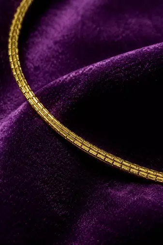 18k gold plated snake chain hasli necklace