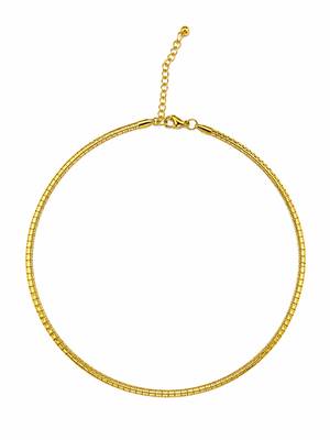18k gold plated snake chain hasli necklace 5