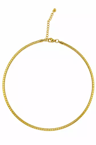 18k gold plated snake chain hasli necklace