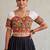 White rayon sweetheart neck embroidered blouse | navratri garba & dandiya outfit padded