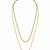18k gold plated double layer ad heart necklace