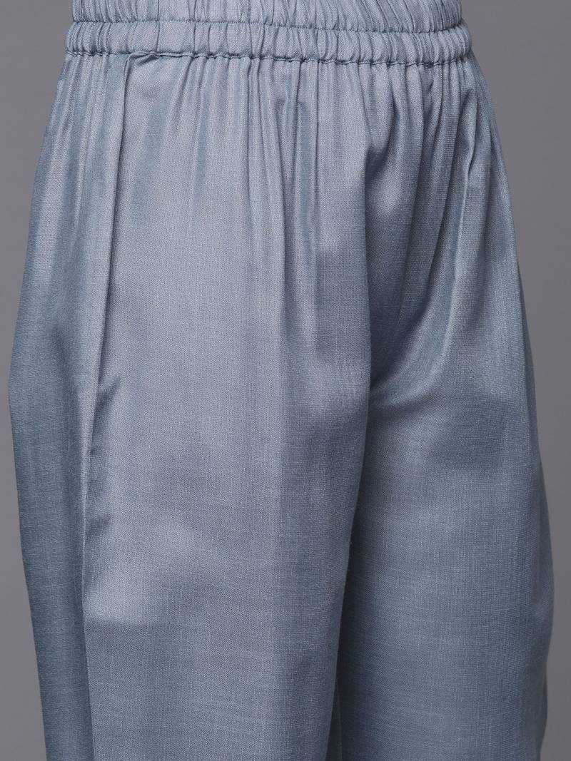 Thread work Kurta with Trouser and Printed Dupatta