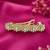 Charming flower design mint kundan antique gold plated hair clip for women and girls