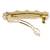 Charming flower design mint kundan antique gold plated hair clip for women and girls