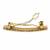 Glamorous square shape brown kundan antique gold plated hair clip for women and girls