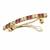 Glimmery square shape red kundan antique gold plated hair clip for women and girls
