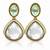 gold plated pachi kundan green enamel dangler earrings