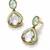 gold plated pachi kundan green enamel dangler earrings