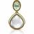 gold plated pachi kundan green enamel dangler earrings