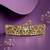 Splendid oval and flower design brown kundan antique gold plated hair clip for women and girls