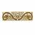 Splendid oval and flower design brown kundan antique gold plated hair clip for women and girls