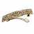 Splendid oval and flower design brown kundan antique gold plated hair clip for women and girls
