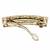 Splendid oval and flower design brown kundan antique gold plated hair clip for women and girls