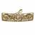 Splendid oval and flower design brown kundan antique gold plated hair clip for women and girls