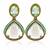 gold plated pachi kundan blue enamel earrings