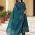 Women Ethnic Motifs Printed Empire Mirror Work  Cotton Kurta with Trousers & With Dupatta