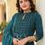 Women Ethnic Motifs Printed Empire Mirror Work  Cotton Kurta with Trousers & With Dupatta