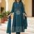 Women Ethnic Motifs Printed Empire Mirror Work  Cotton Kurta with Trousers & With Dupatta