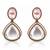 gold plated pachi kundan pink enamel dangler earrings