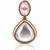 gold plated pachi kundan pink enamel dangler earrings