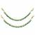 Set of 2 Green Pearl Brass Gold-Plated Kaan Chains for Women and Girls