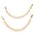 Set of 2 White Pearl Brass Gold-Plated Kaan Chains for Women and Girls