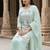 Floral Embroidered Thread Work  Cotton Straight Kurta & Trousers With Dupatta