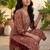Women Ethnic Motifs Printed Regular Thread Work Kurta with Trousers & With Dupatta