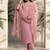Women Ethnic Motifs Embroidered Regular Thread Work Silk Crepe Kurta with Trousers & With Dupatta