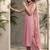 Women Ethnic Motifs Embroidered Regular Thread Work Silk Crepe Kurta with Trousers & With Dupatta