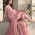 Women Ethnic Motifs Embroidered Regular Thread Work Silk Crepe Kurta with Trousers & With Dupatta