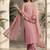 Women Ethnic Motifs Embroidered Regular Thread Work Silk Crepe Kurta with Trousers & With Dupatta