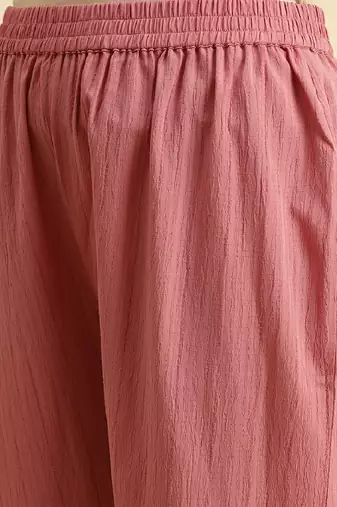 Women Ethnic Motifs Embroidered Regular Thread Work Silk Crepe Kurta with Trousers & With Dupatta