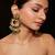 Gold plated multicolor chandbali earrings