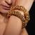 Gold plated textured bangles