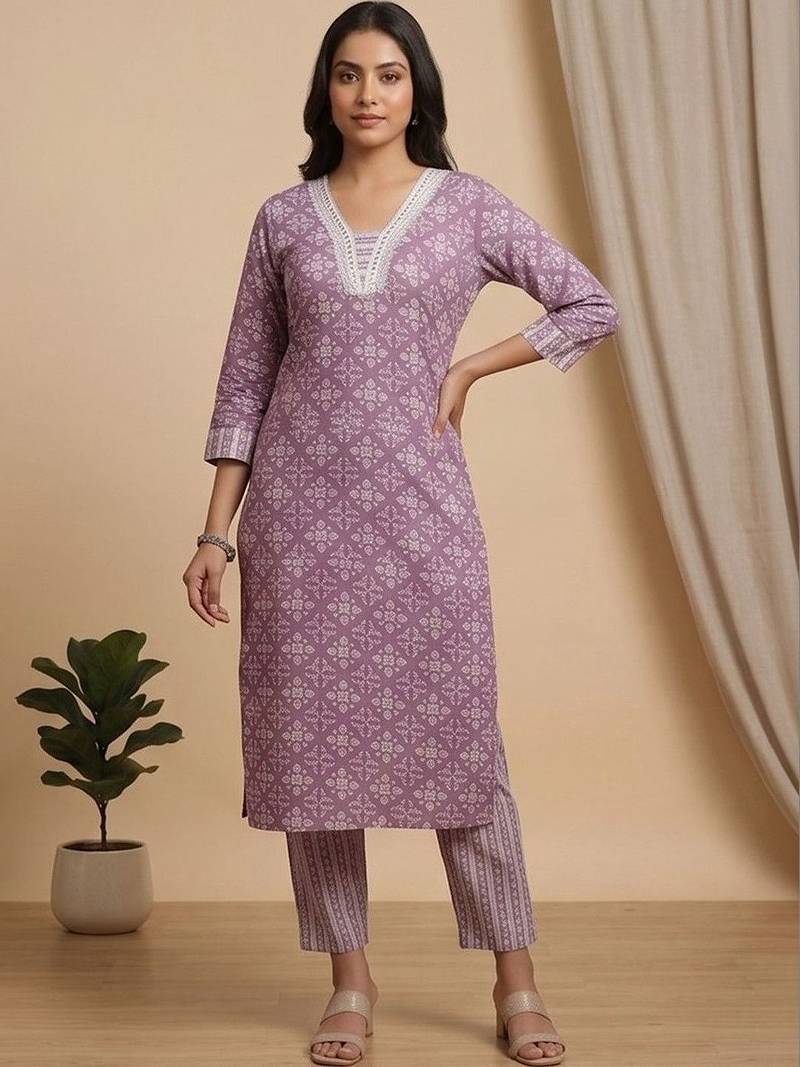 Women Ethnic Motifs Printed Regular Kurta with Trousers & With Dupatta
