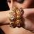 Gold plated ruby red stone bangles