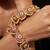 Gold plated ruby red stones bangles