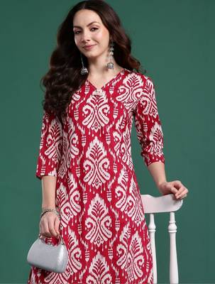 Women Ethnic Motifs Printed Regular  Cotton Kurta with Trousers 3