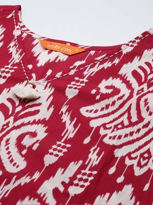 Women Ethnic Motifs Printed Regular  Cotton Kurta with Trousers 6