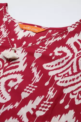 Women Ethnic Motifs Printed Regular Pure Cotton Kurta with Trousers